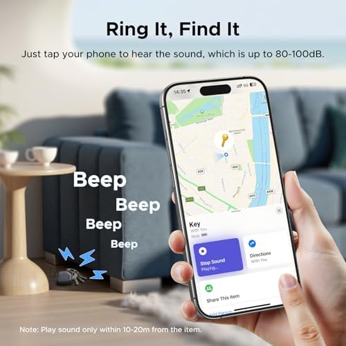 UGREEN FineTrack Air Tracker Tags (iOS Only) 4 Pack Key Finder