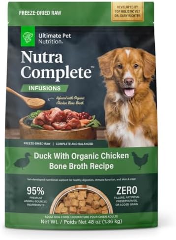 ULTIMATE PET NUTRITION Nutra Complete Freeze-Dried Raw Dog Food, Duck 3lb
