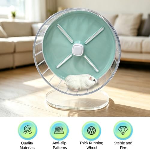Silent Hamster Wheel,7.87 Inch Quiet Spinner Dwarf Hamster Running Wheel
