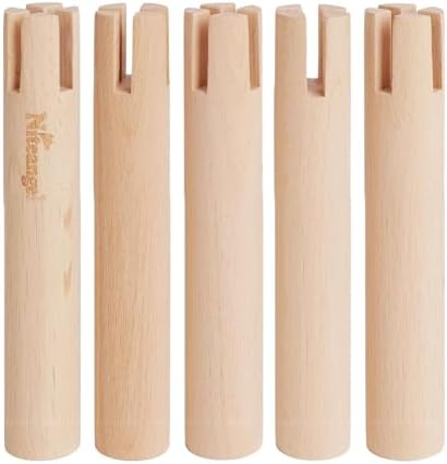Niteangel Set of Beech Stilts for Elevating & Safely Setting Niteangel Multi-Chamber Series Maze House (Set of 5 Stilts (5.9'' H))