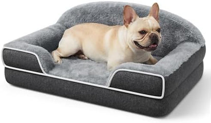 Orthopedic Dog Bed for Small to Medium Dogs, 30"x20" Dog Couch Bed