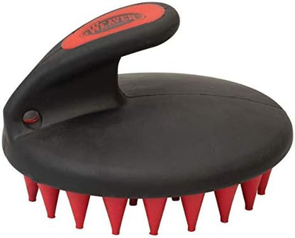 Weaver Equine Palm Held Coarse Curry with Large Rubber Bristles
