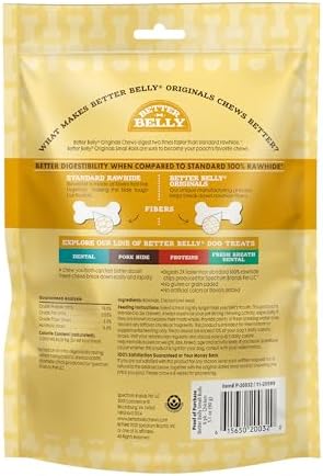 Better Belly Originals Small Roll Highly Digestible Dog Treats, 6 Count