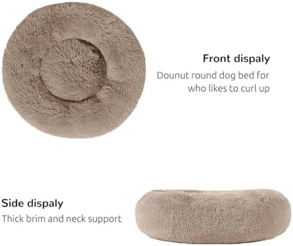 Hachikitty Calming Donut Cuddler Dog Beds, Medium & Large, 24''