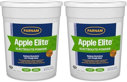 Farnam Apple Elite Horse Electrolyte Powder, Replaces Minerals Lost in Sweat During Exercise, Extreme Weather & Stressful Conditions, 5 lb., 40 Day Supply (Pack of 2)