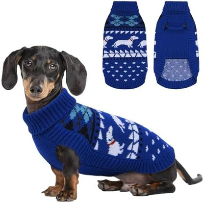 Lelepet Dachshund Sweater Turtleneck Dog Sweaters for Small Dogs (XS-XL)