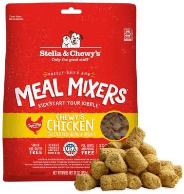 Stella & Chewy's Freeze-Dried Raw Chicken Meal Mixers- Dog Food Topper and Mixer - Made with 95% Cage-Free Chicken, Organs & Bone - Perfect for Picky Eaters - Grain-Free - 35oz