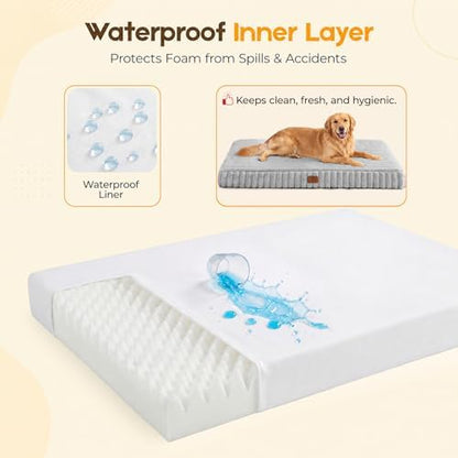 Orthopedic Dog Bed for XL Dog, Waterproof Washable Pet Bed for Crate