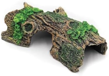 Resin Hollow Tree Trunk Fish Tank Decorations Bettas House Cave