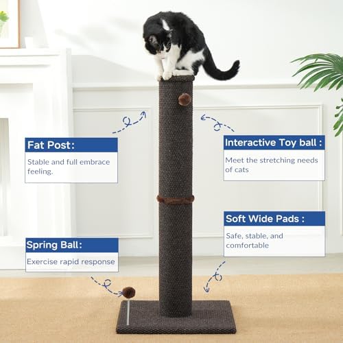 Cat Craft 41" Cat Scratching Post, Brown
