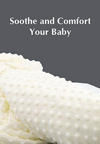 American Baby Company Heavenly Soft Chenille Blanket Set, Receiving Blanket (30" x 40") & Security Blanket (14" x 14"), Warm and Cozy, Cream, for Boys and Girls