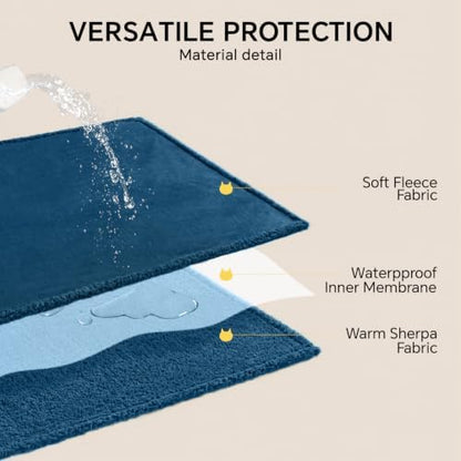 Luciphia Waterproof Blanket for Large Dog, Reversible Sherpa Couch Cover