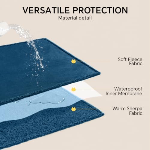 Luciphia Waterproof Blanket for Large Dog, Reversible Sherpa Couch Cover