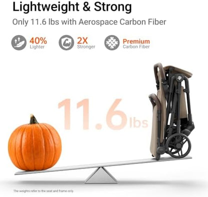 Mamazing Ultra Air Lightweight Baby Travel Stroller with Carbon Fiber Frame