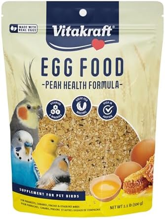 Vitakraft VitaSmart Egg Food for Birds - Daily Supplement for Parrots, Parakeets, Cockatiels, and Canaries - Bird Calcium Supplement 1.1 Pound (Pack of 1)