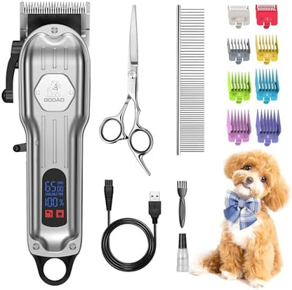 Dog Cordless Grooming Kit Low Noise for Heavy Thick Hair&Coats