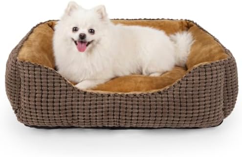MIXJOY Dog Beds for Medium Dogs Washable, Rectangle Pet Bed Medium Size Dog, Orthopedic Sleeping Pet Sofa Bed, Soft Calming Cat Beds for Indoor Cats, Anti-Slip Bottom with Multiple Size