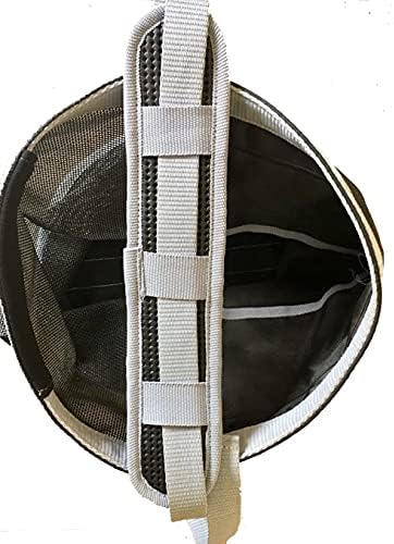 Majestic Ally Horse Feed Bag, Heavy Duty Nylon Mesh Grain Feed Bag, Adjustable Strap with Durable Snap and Elastic Straps, Comfort Neck Pad and Nose Pad- Large (Cob, Black)