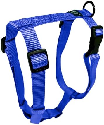 Hamilton Adjustable Nylon Dog Harness, X Large 1" x 40-50", Blue