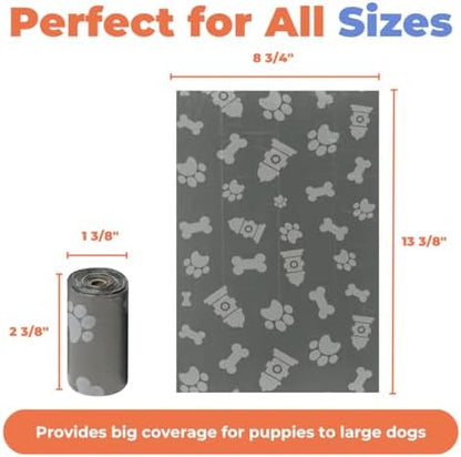 Best Pet Supplies Poop Bags for Dogs - Gray, 150 Count