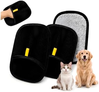 Electrostatic Pet Hair Removal Glove, Quick Wiping&Reusable