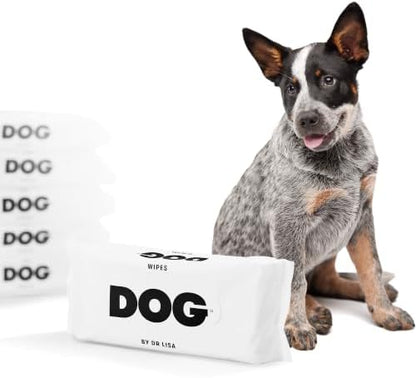 DOG by Dr Lisa - Dog Wipes - Plant-Based, Natural Bathing Wipes for Dogs - Made from 100% Compostable Bamboo - Vet-Created - Vegan, Non-Toxic - 480 Count…