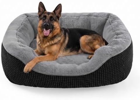 INVENHO XL Dog Beds Large Sized Dog, Washable Orthopedic Warming Soft Sleeping Durable with Anti-Slip Bottom