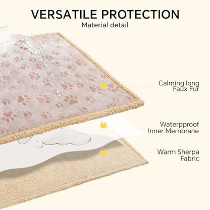 Luciphia Waterproof Dog Blanket Reversible Sherpa Fleece for Small Dogs Cat
