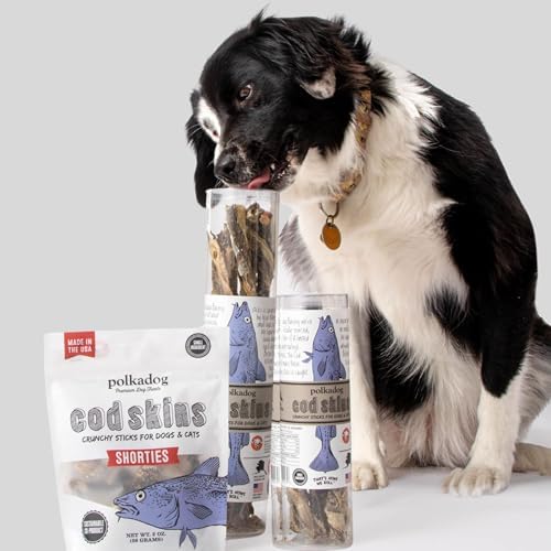 Polkadog Cod Skin Dog Treats, Single Ingredient, Omega-3 Rich, 2oz