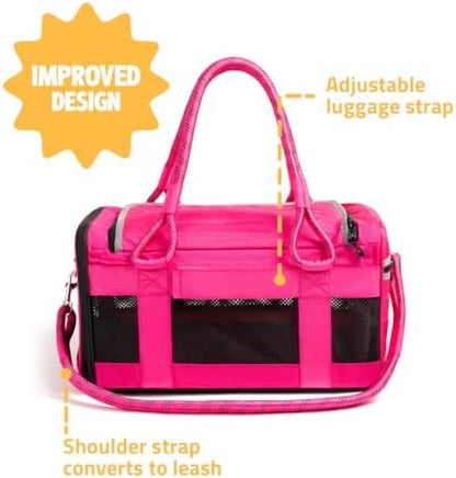 ROVERLUND Airline-Compliant Pet Carrier | Includes Leash | for Pets up to 20lbs