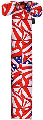 Harrison Howard Stretchy Tail Bag Breathable Horse Tail Guard Slip on Design Protect Horse Tail 2 Strand Closure Straps Keep Tail Clean & Protected 22" L Length Makes Grooming Easy-Flag Grid