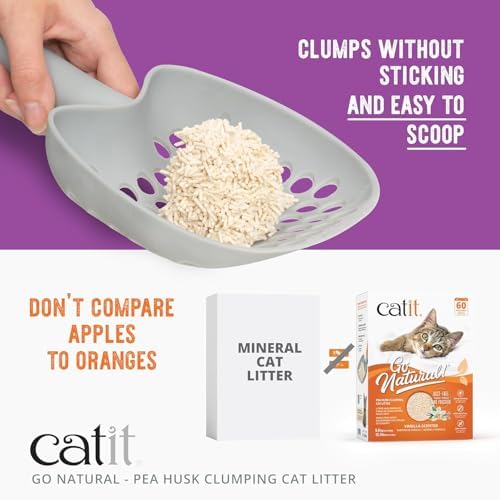 Catit Go Natural Pea Husk Clumping Cat Litter, 12.3 lb, Lavender Scented