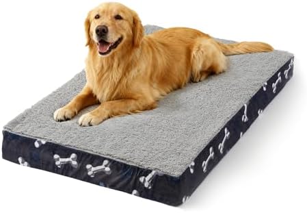 Orthopedic Pet Beds for Large Sized Dog 41x27 Inch Navy
