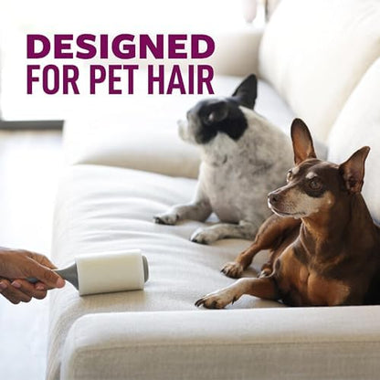 Scotch-Brite Lint Roller, Pet Hair Pickup, Extra Sticky, Large | for Fur and Fluff | for Couches and Clothes | Easy-Tear Adhesive | 60 Sheets, Pack of 2