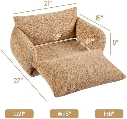 Hollypet Cat Bed Small Dog Orthopedic Couch Beds for Pets up to 13 lbs