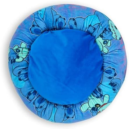 Disney Dog Bed, Stitch and Scrump Poses Blue Lavender, Donut
