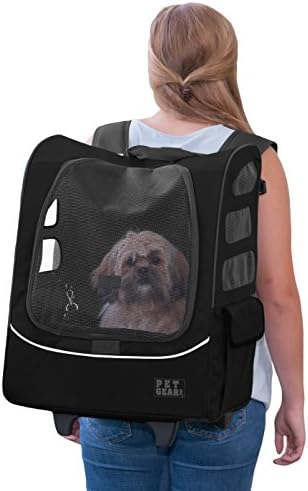 Pet Gear I-GO2 Roller Backpack, XLarge Traveler Plus, Onyx