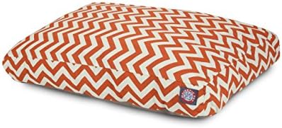 Majestic Pet Rectangular Dog Bed, Medium, 36x29x4 in, Washable, Burnt Orange