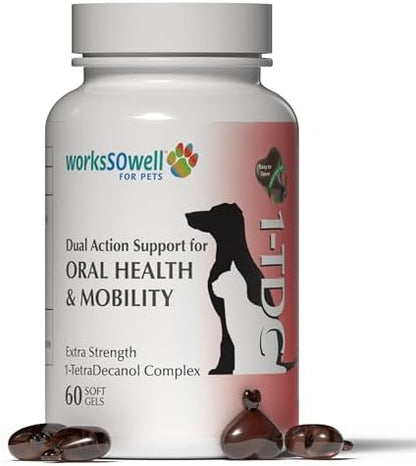1-TDC Dual Action Joint & Gum Support Soft Gels for Dogs & Cats - 60 ct