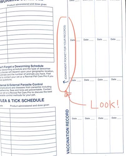 Revival Animal Health, Dog Health Record Booklets, Track Vaccinations, Exams, Deworming & Treatments – Veterinary Record Keeper, Customizable & Compact Format for Pet Owners, Shelters & Vets, 25 Pack