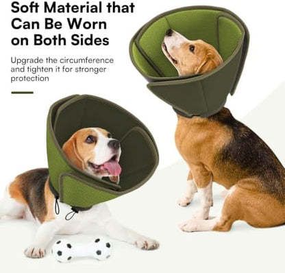 Queenmore XL Dog Cone, Soft Cone for Dogs to Stop Licking After Surgery