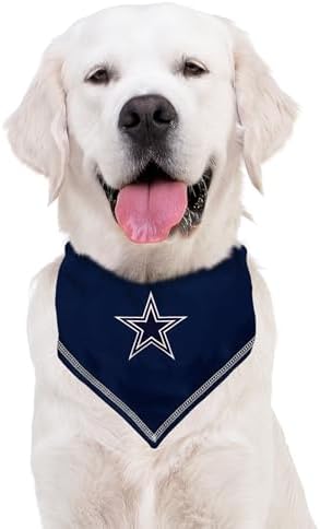 Pets First NFL Dallas Cowboys TIE Bandana, Small/Medium. Dog Bandana Scarf Bib for Pet Cat Dog. The Ultimate Game-Day, Party Bandana, Team Color (DAL-3550-S-M)
