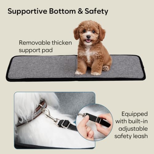 Ownpets XL Cat Dog Purse Carrier, Grey Breathable Mesh, Fits 20lbs
