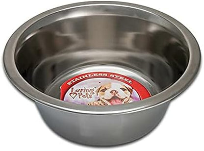 Loving Pets Standard Stainless Dish, Dog Bowl, 1/2 Pint