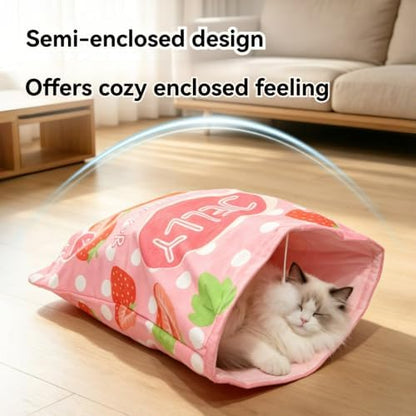 Cat Puppy Toy Sleeping Bag Cute Potato Chip Bag Design Hanging Snack Toy Crinkle Paper Pet Accessories