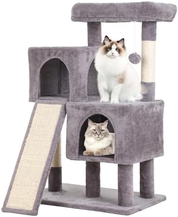 FDW | 36" Cat Tree Tower | Ashy | Sturdy Multi-Level Cat Tree