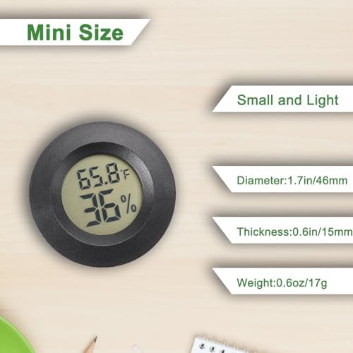 Reptile Thermometer and Humidity Gauge Digtal Terrarium Thermometer 2pc