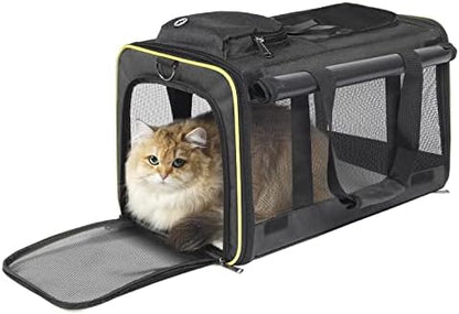 GAPZER Cat Carrier for Large Cats 20 lbs+ Soft Pet Kennel Bag for Small Dog