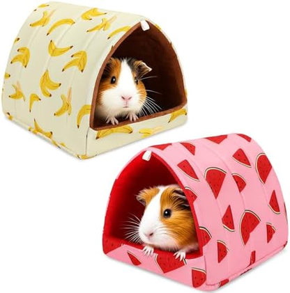 UPINS 2 Pack Guinea Pig Bed,Guinea Pig Hideout