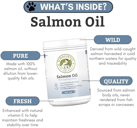 Wild Alaskan Salmon Oil for Dogs and Cats, 100 Softgels
